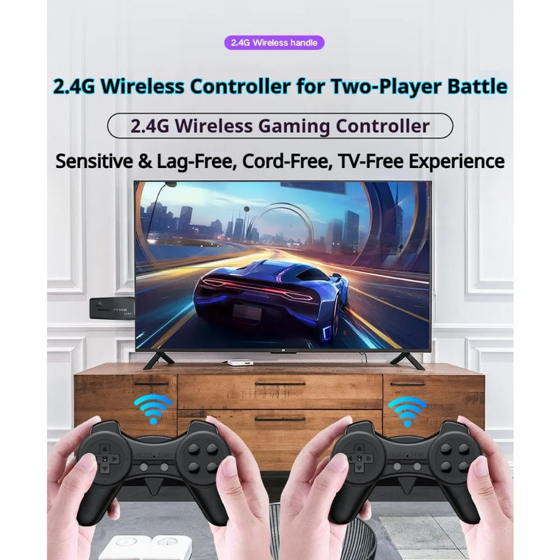Retro Game Console Stick with Wireless Controllers