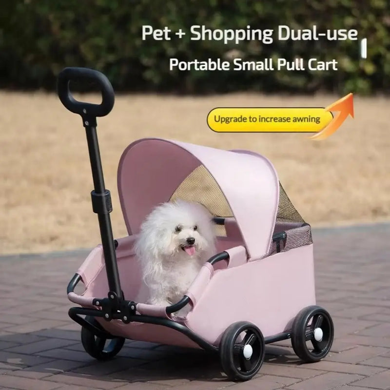 Carriola Plegable para Mascotas con Dosel Solar