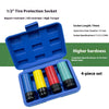 Impact Wrench Socket Set with Protective Sleeves (15-22mm)