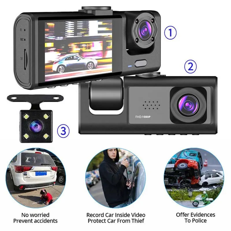 Dual-Camera Dash Cam with Night Vision