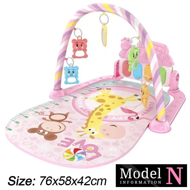 Baby Kick and Play Piano Tummy Time Mat with Detachable Toys
