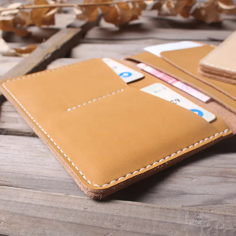Genuine Leather Passport Holder with Card Slots