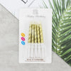 Spiral Birthday Cake Candles, Set of 6 Long Thin Decorative Candles for Cakes and Desserts