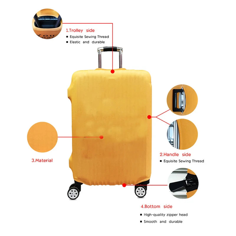 Elastic Aircraft Print Luggage Protector Cover