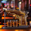 Pistol-Shaped Whiskey Decanter Set with Two Glasses