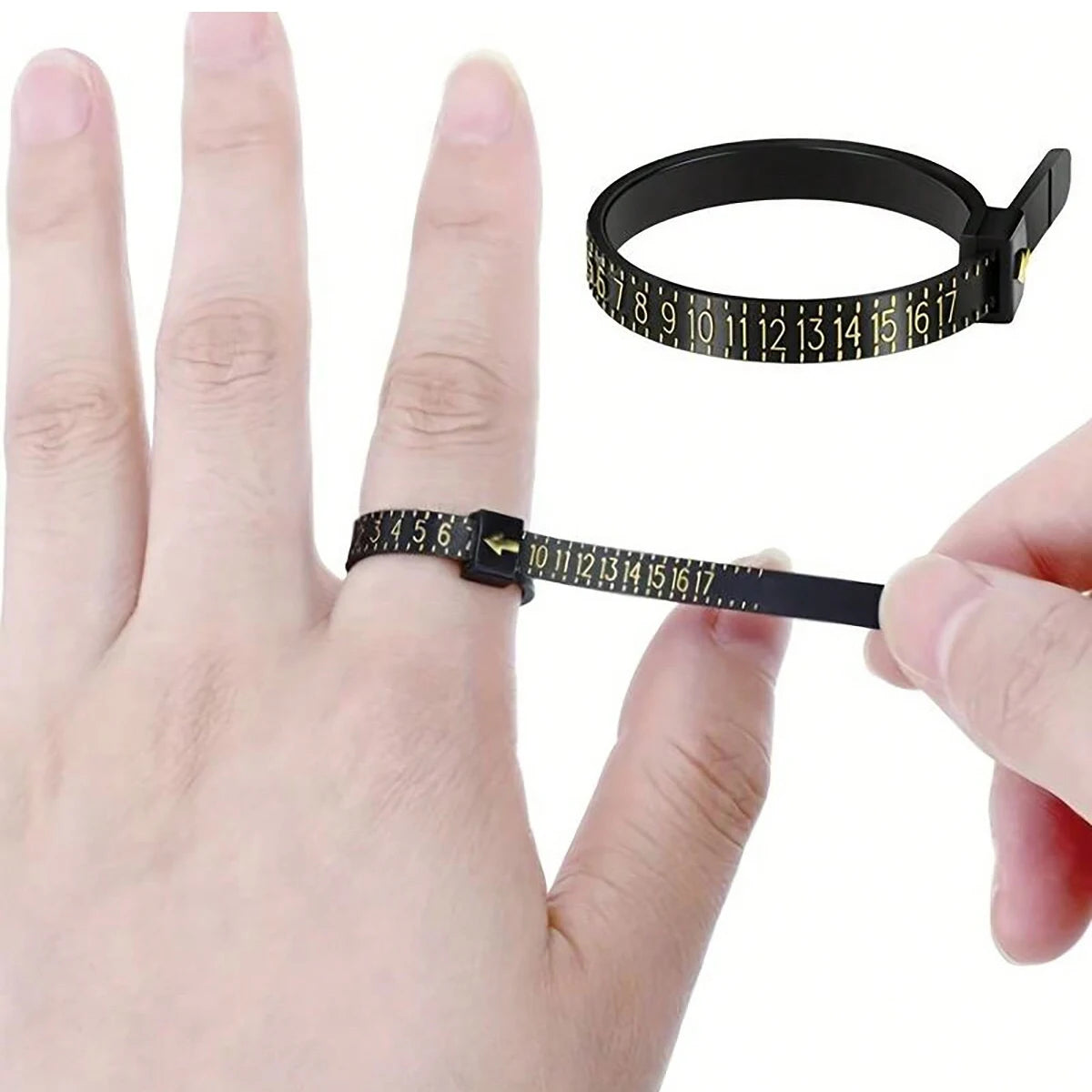 Adjustable Ring Sizer Gauge for Accurate Finger Measurement