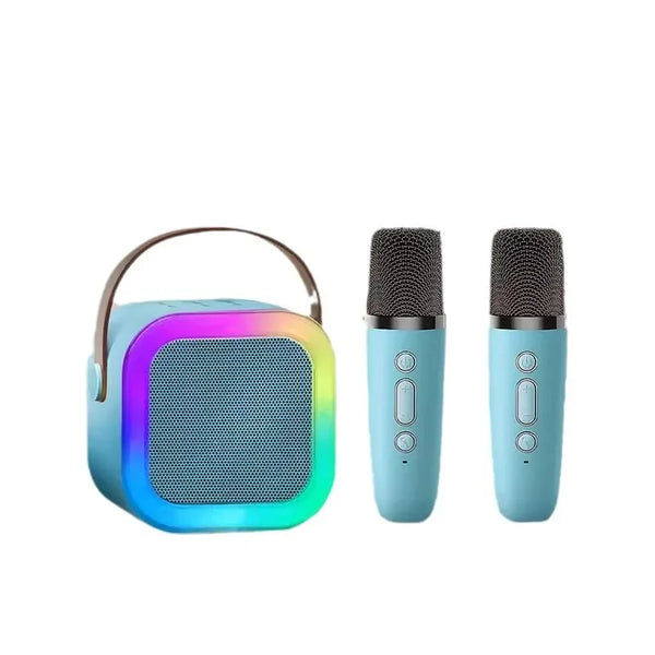 Compact Karaoke Speaker with Dual Microphones