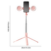 Selfie Stick Tripod with Ring Light and Wireless Remote