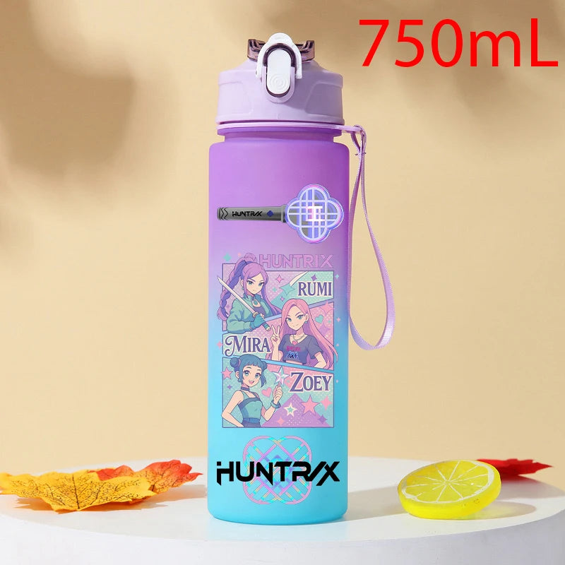 KPOP Demon Hunter 750ml Plastic Water Bottle