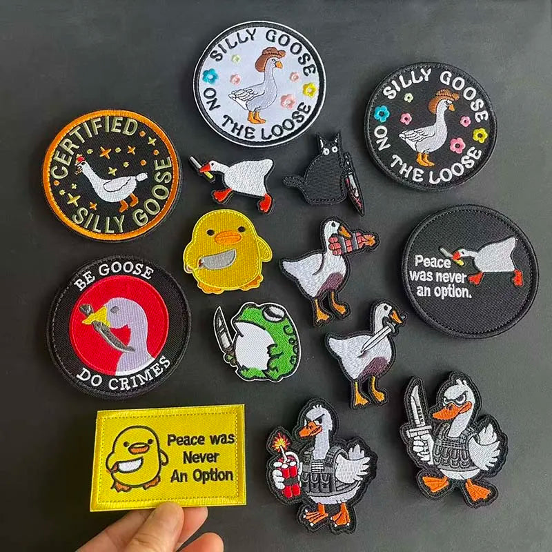 Quirky Animal Applique Patches with Hook and Loop Backing
