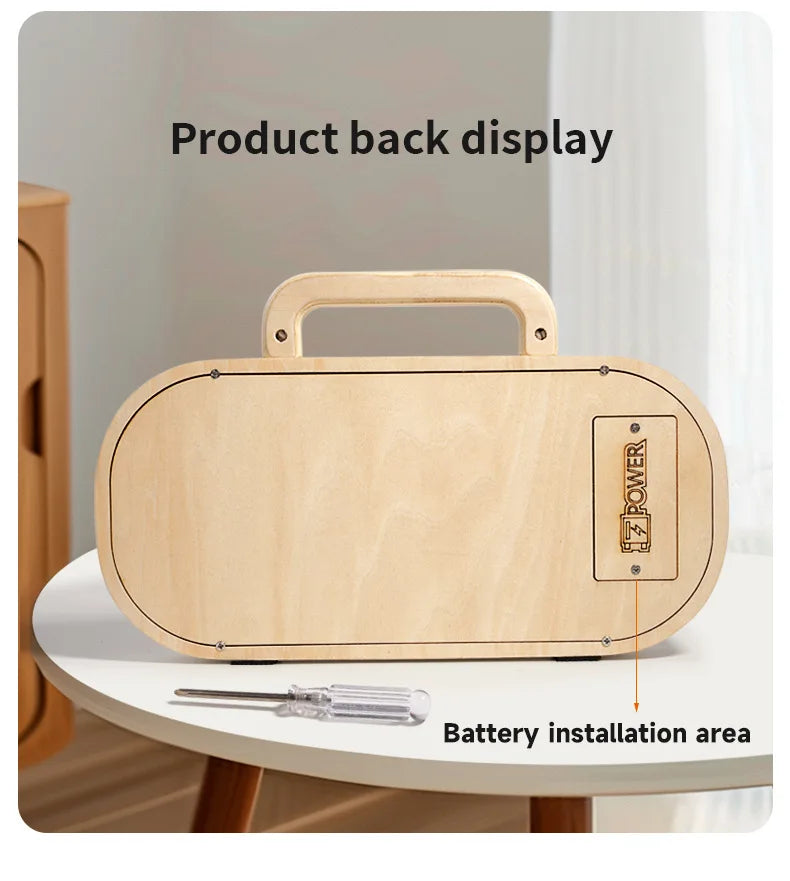 Montessori Wooden Busy Board with LED Switch Controls