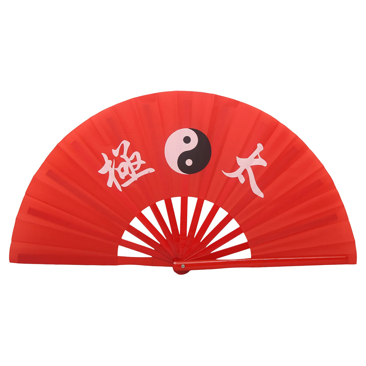 Traditional Bamboo Tai Chi Performance Fan with Protective Cover