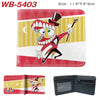 PU Leather Bifold Card Holder Wallet with Cartoon Print