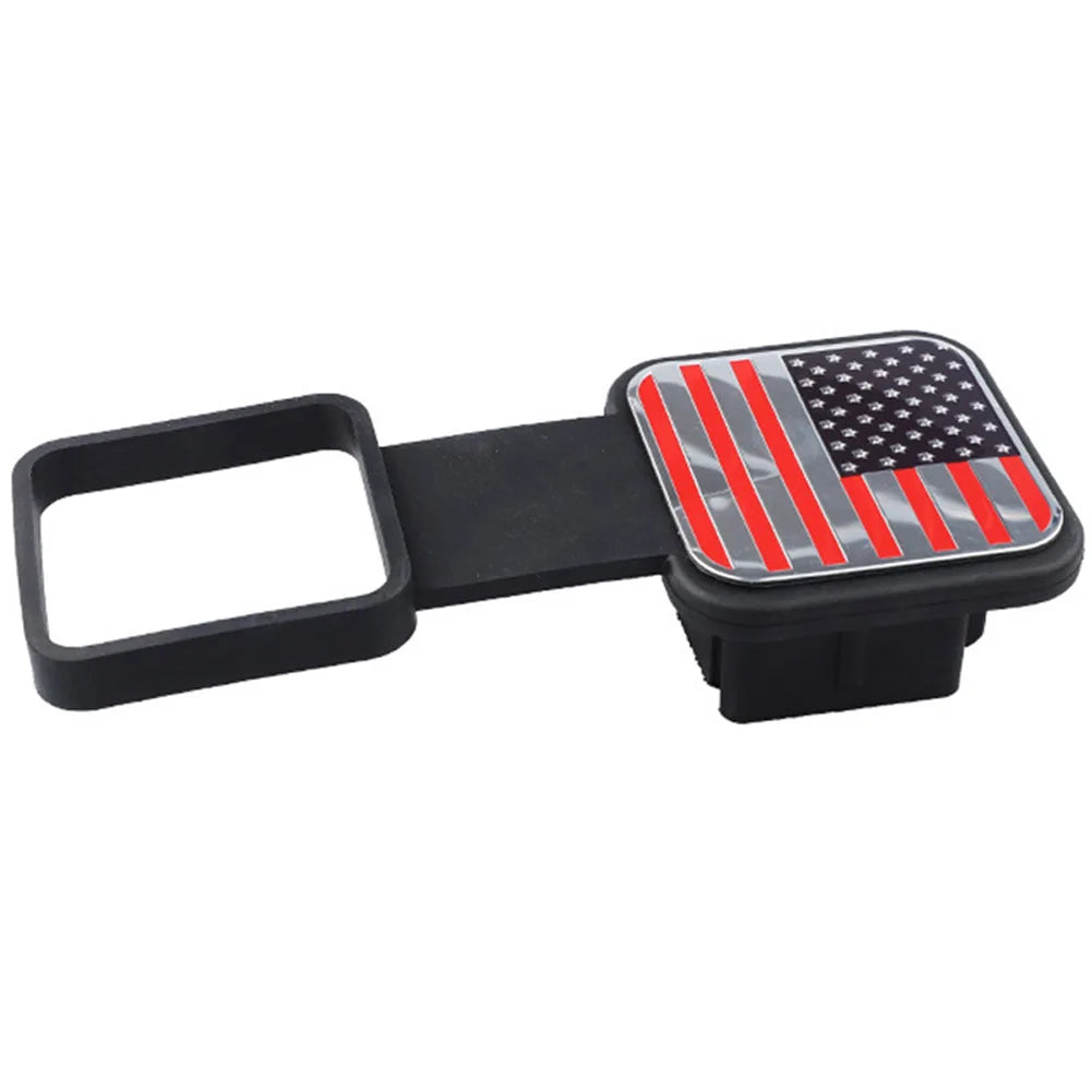 2-Inch Trailer Hitch Receiver Cover with American Flag Design