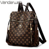 Women's Genuine Leather Backpack with Multiple Pockets