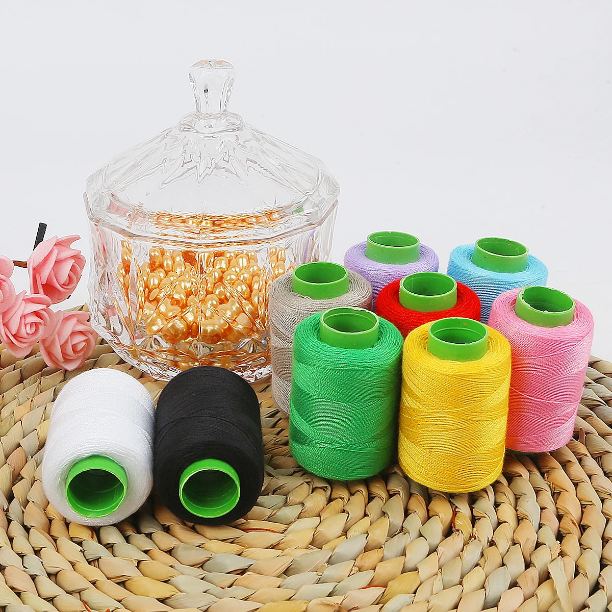 Premium Polyester Sewing Thread Spool - 300m, 24 Colors