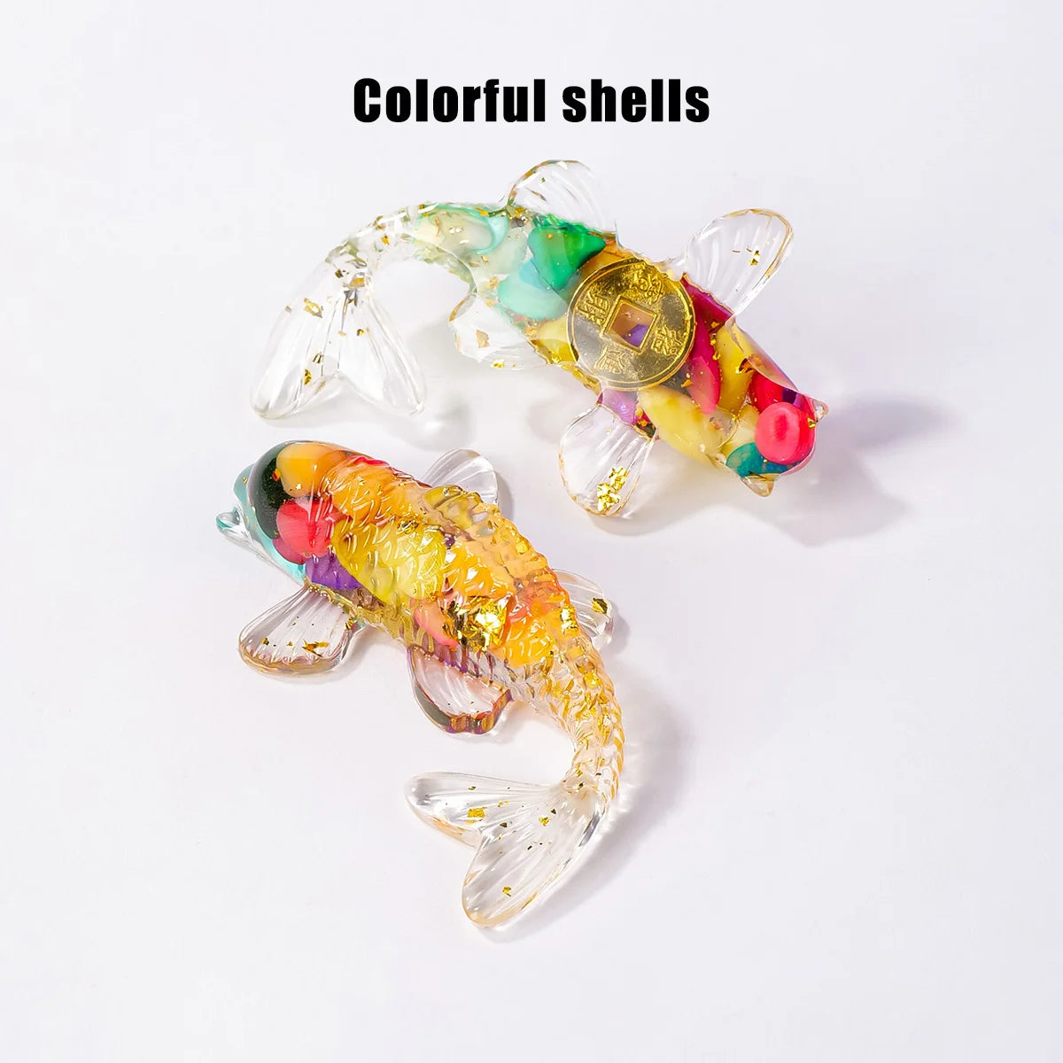 Natural Crystal Goldfish Figurine Feng Shui Decor