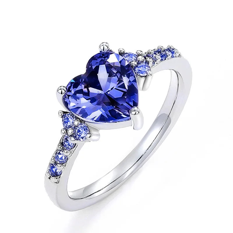 Dainty Heart Cubic Zirconia Ring