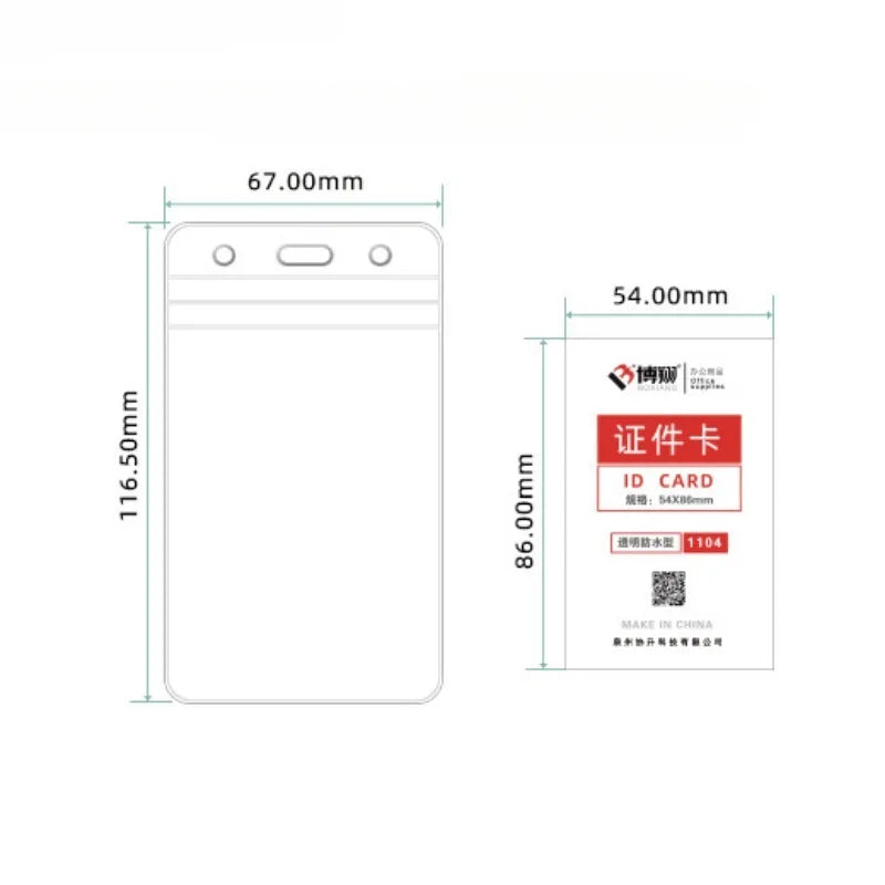 Clear Vinyl ID Badge Holder with Soft PVC Case
