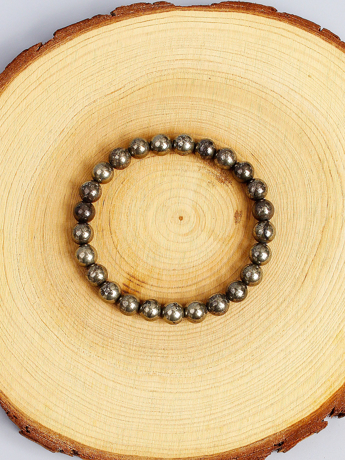 Bracelet en Pierre de Pyrite Naturelle