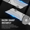 Folding Utility Knife with Quick-Change Blade and Pocket Clip