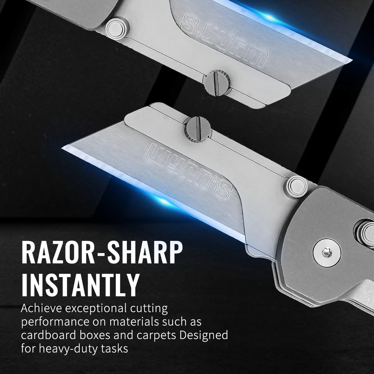 Folding Utility Knife with Quick-Change Blade and Pocket Clip