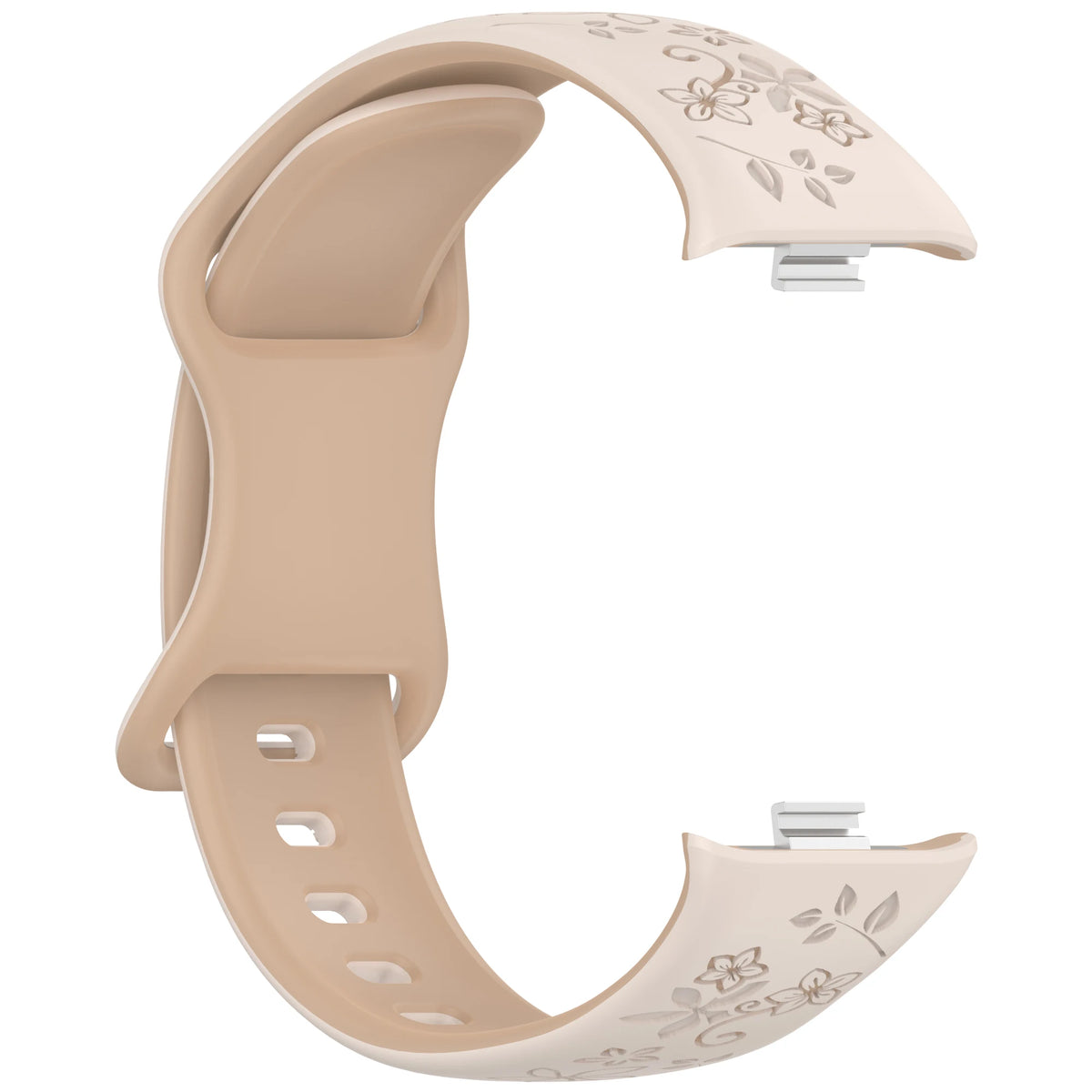 Two-Tone Floral Silicone Watch Strap for Redmi Smartwatches