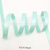 Light mint green satin ribbon in a wavy line pattern