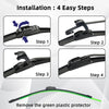 Complete Wiper Blade Set for Nissan Leaf 2017-2023