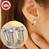 S925 Sterling Silver Zirconia Clip-On Earrings