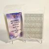 A clear plastic package containing 60 holographic heart-shaped art sleeves for trading cards.