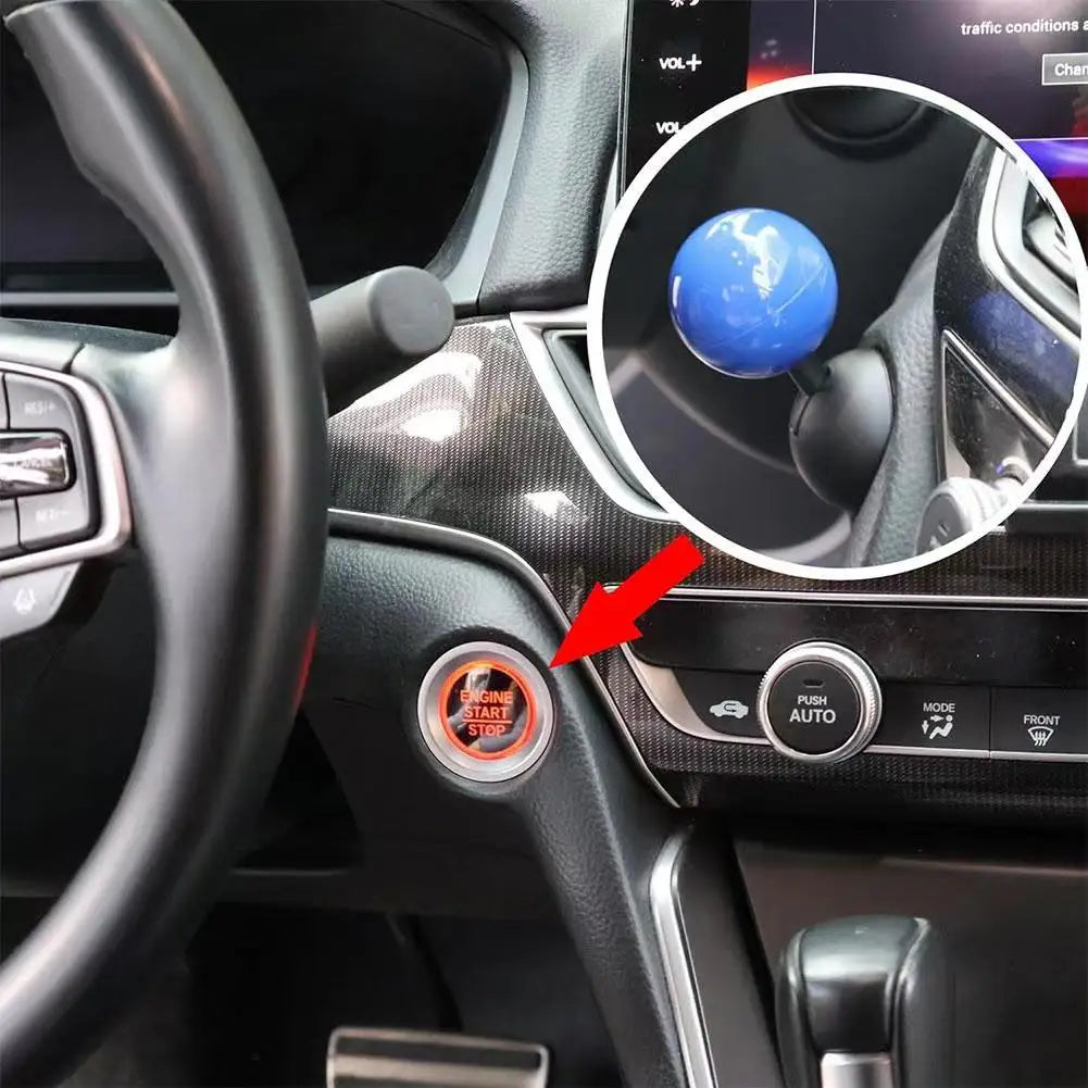 Universal Car Push-to-Start Button Cover in Red or Blue