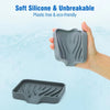 Silicone Drain Soap Dish with Anti-Slip Base