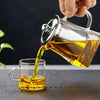 Clear Glass Teapot with Built-In Infuser