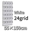 White 24grid over-the-door mesh shoe organizer with hanging pockets measuring 55x150cm