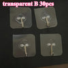 30 pieces of transparent heavy-duty self-adhesive wall hooks for mounting items