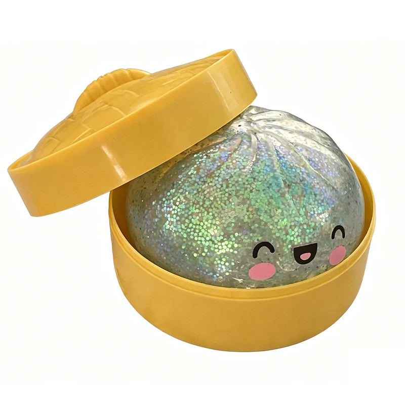 Glitter Dumpling Squishy Toy with Steamer Box