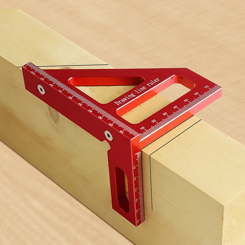 Precision Aluminum Alloy Miter Square with Protractor for Woodworking