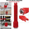 A set of red U-shaped mosaic design faucet nuts and supply line nuts for fixing and disassembling plumbing.