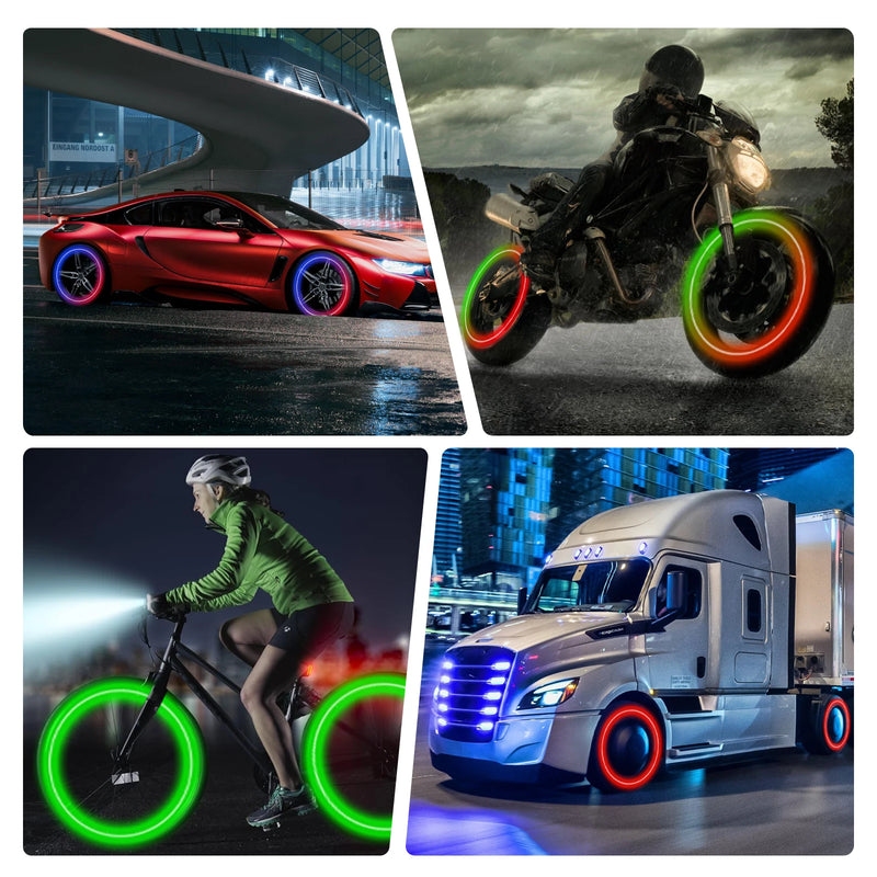 Motion-Activated LED Tire Valve Caps