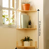 Triangle Wood Floating Wall Shelf with Macrame Rope