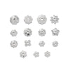 Decorative Flower Bead Caps for Jewelry Making – 50 Pack