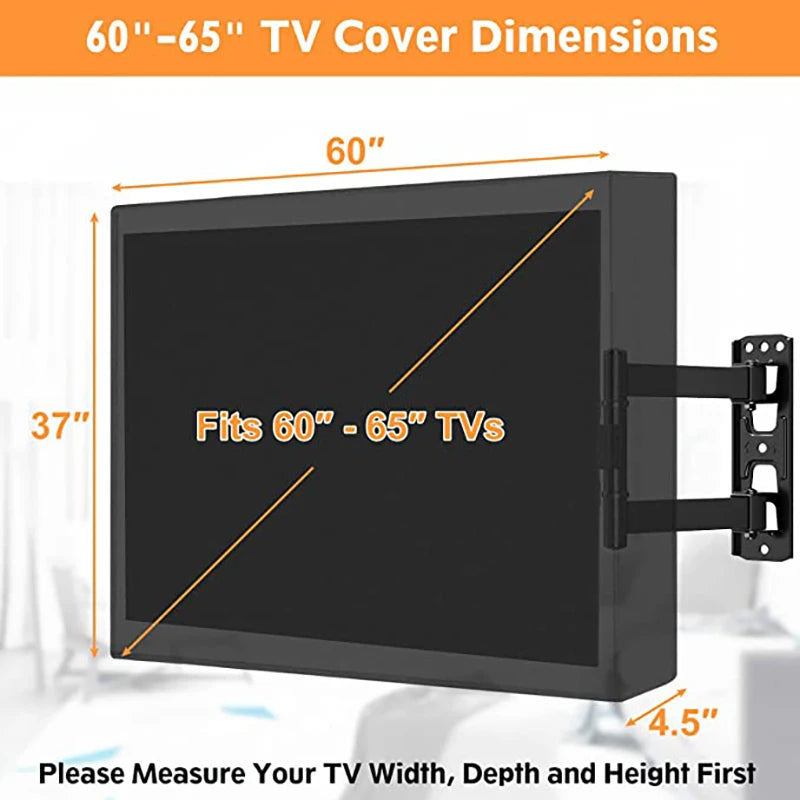 Weatherproof Outdoor TV Cover with Dust Protection