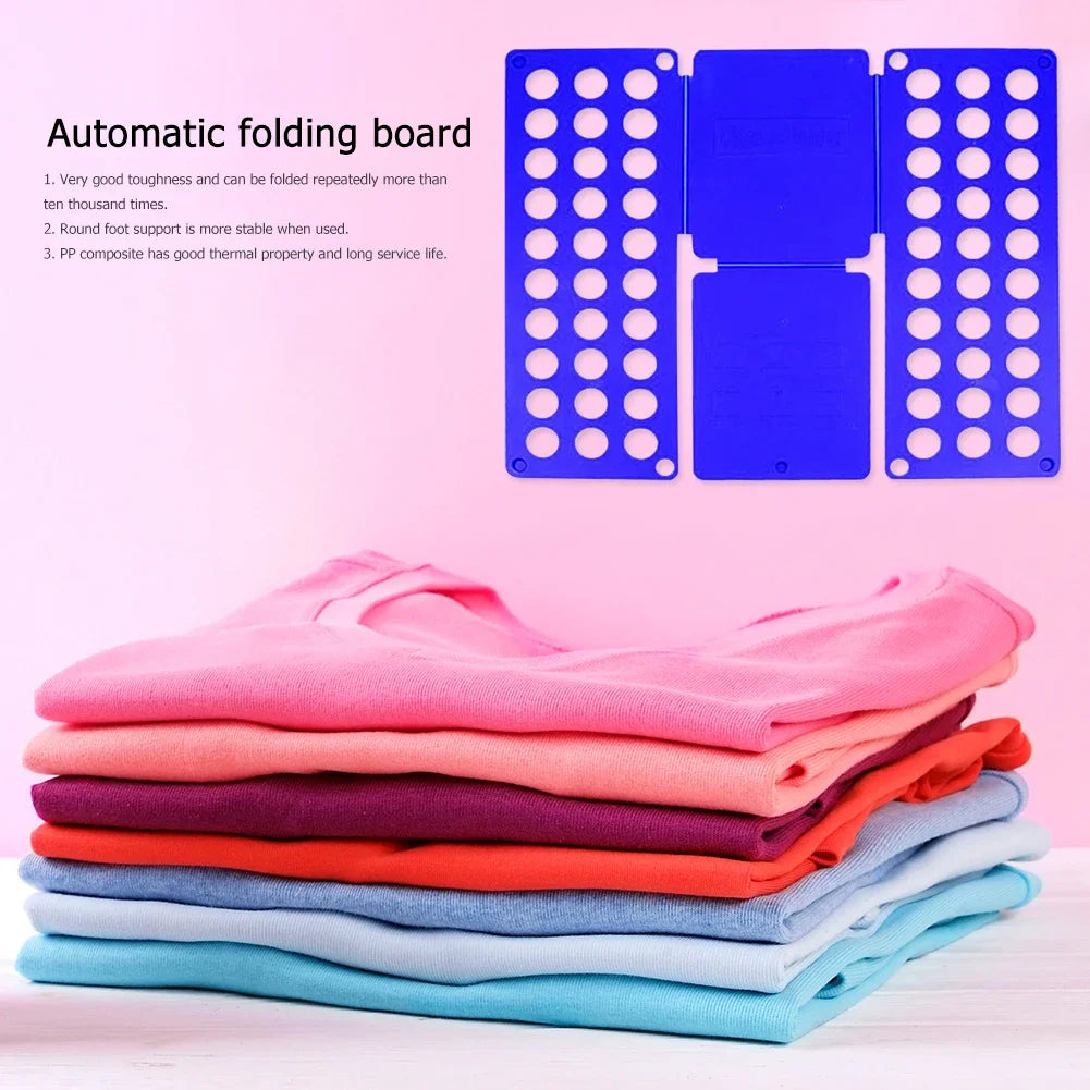Automatic folding board with multiple holes used for folding clothes like shirts and t-shirts
