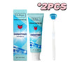 Two tubes of Oralhoo Tongue Coating Gel and a cleaning brush for fresh breath
