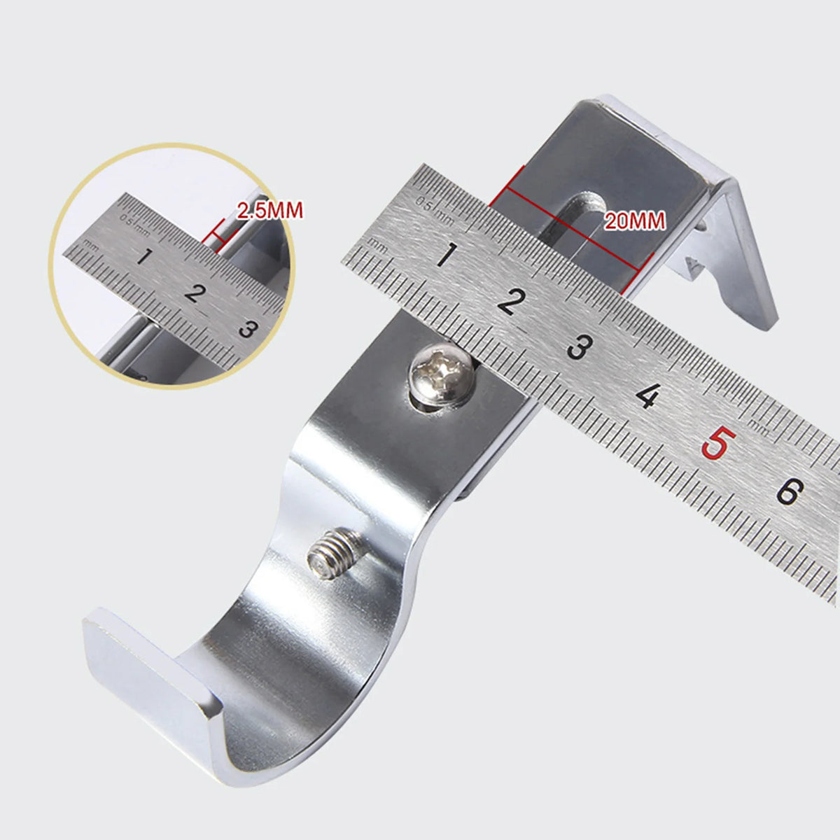 Adjustable Wall-Mounted Curtain Rod Brackets (Set of 2)