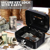 Compact Metal Key-Lock Money Box