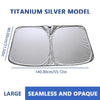 Foldable Windshield Sun Shade with Mirror Cut-Out