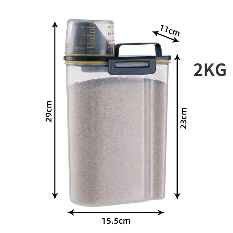 Airtight Pet Food Storage Container with Measuring Cup
