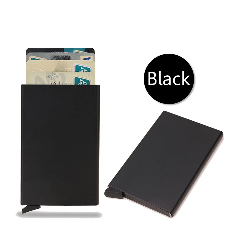 Slim RFID-Blocking Metal Wallet